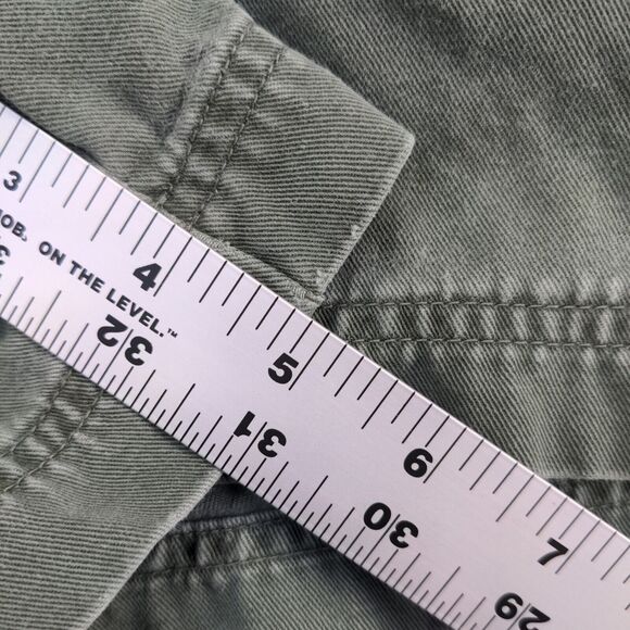 Abercrombie & Fitch Womens Chino Shorts Green Size 10 Cotton Slash Pockets - Picture 5 of 10